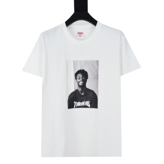 SUPREME X THRASHER® CREWNECK FW24 火焰联名人物印花短袖T恤