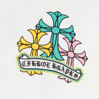 Chrome hearte/克罗心ch 25ss迈阿密限定梵文印花T恤短袖