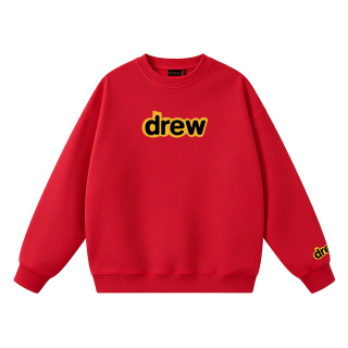 drew house經典款笑臉字母毛圈圓領衛衣