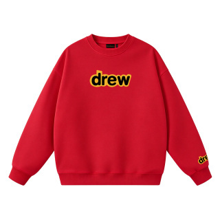 drew house經典款笑臉字母毛圈圓領衛衣
