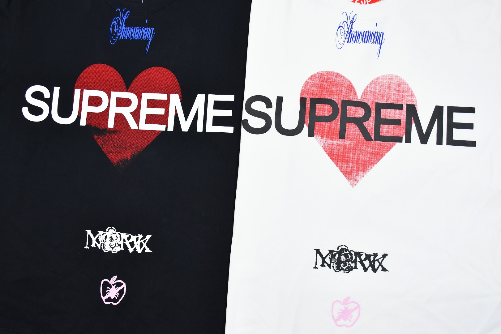 Supreme 25ss Announcing 爱心Logo印花短袖T恤