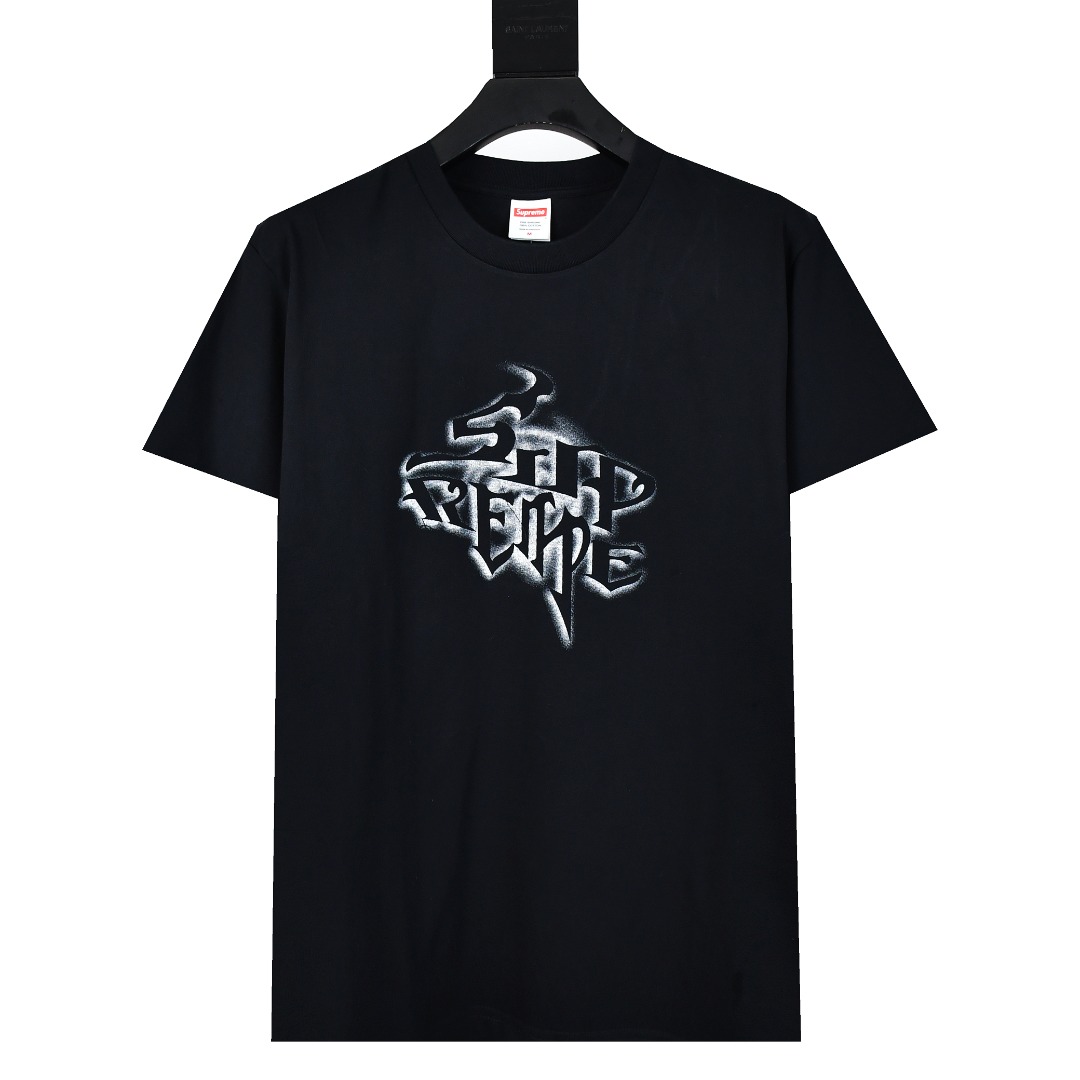 Supreme 24FW 字母喷漆涂鸦印花短袖T恤