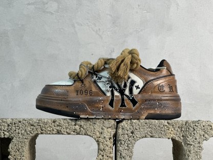 MLB NY 印花網紅學長老爹鞋 定制塗鴉惡作劇