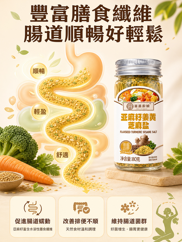 亞麻籽薑黃芝麻鹽