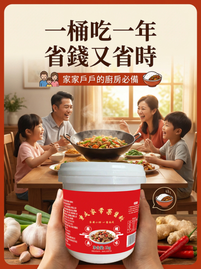 【一料搞定】家常菜小炒醬桶裝1kg