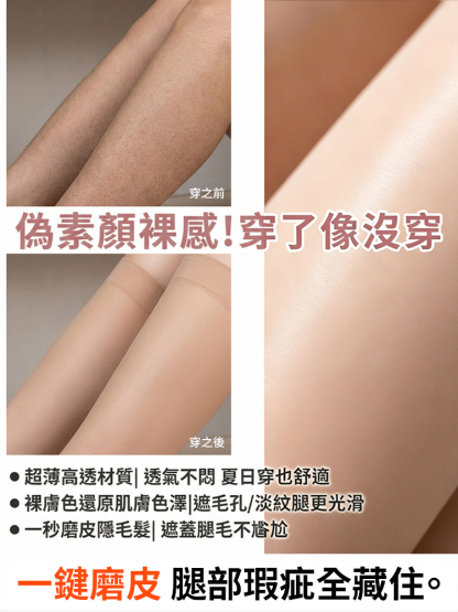 【高透不勾絲】遮肉顯瘦美服膝蓋襪