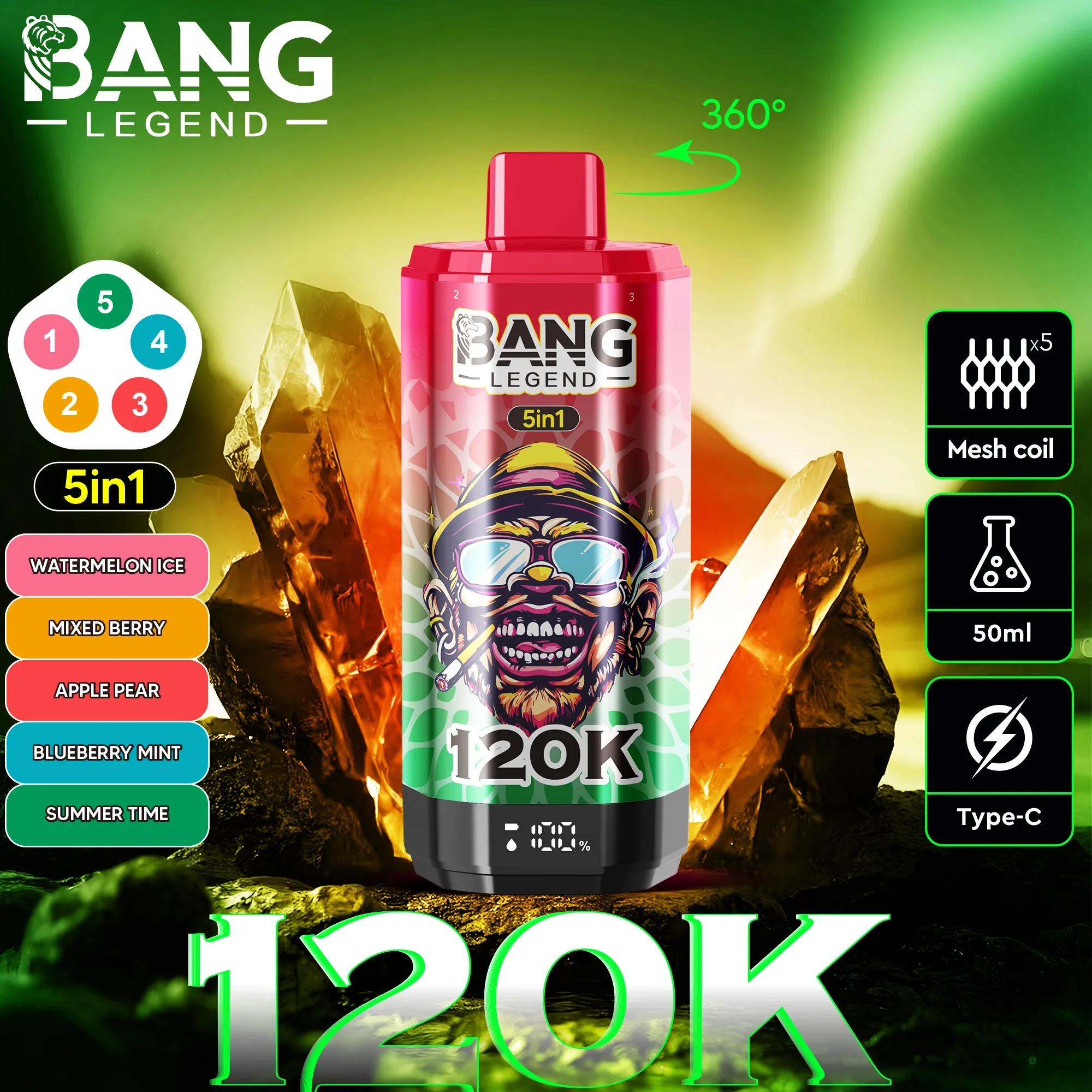 Bang Disposable Vape 120,000 Puffs（120Kパフ）HOT SALE