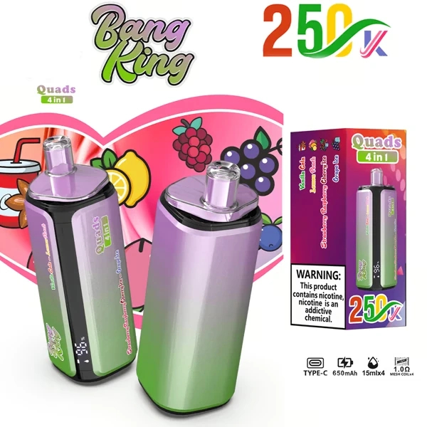 BANG KING 250K Puffs DSK074 Quads 4in1 Tastes HOT SALE