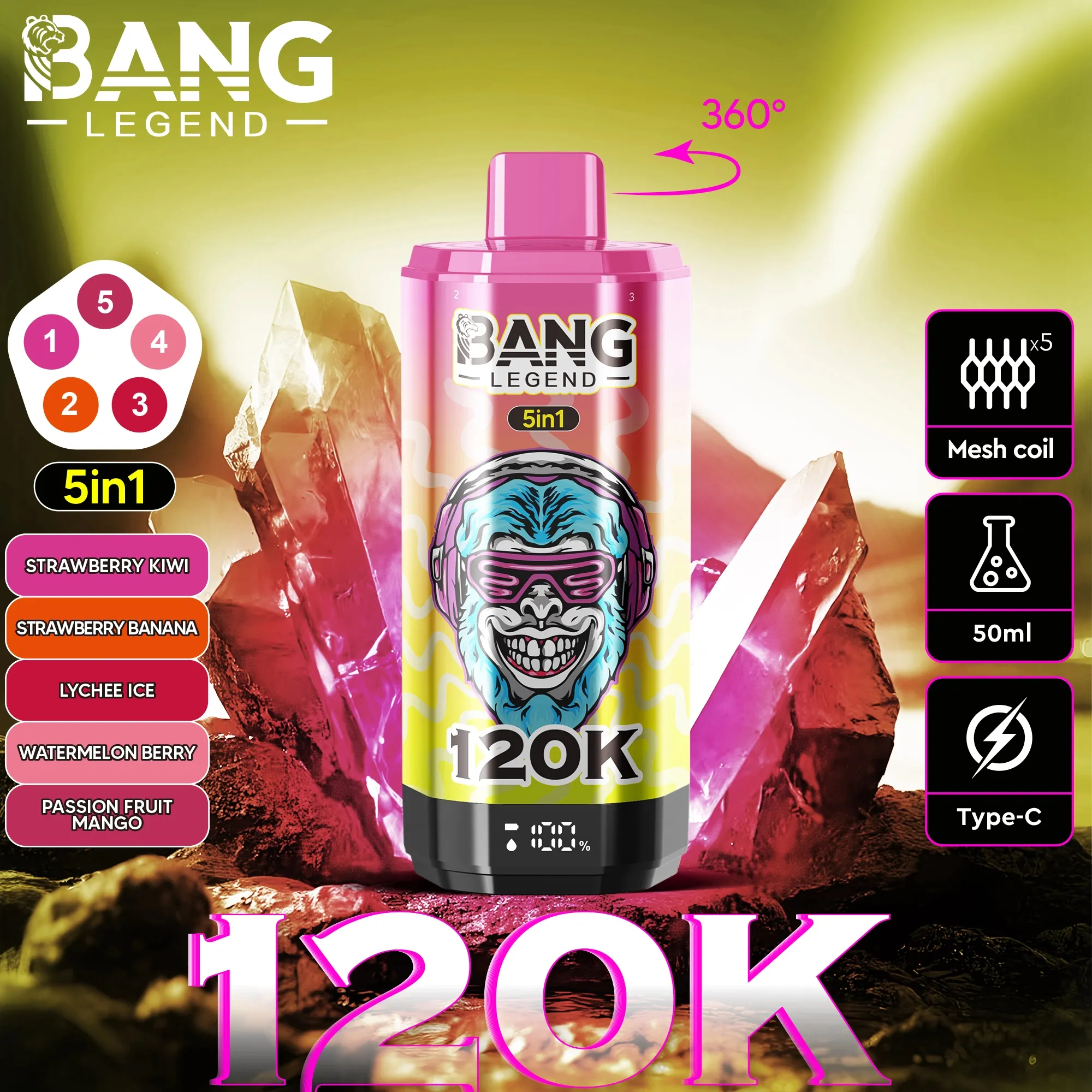 Bang Disposable Vape 120,000 Puffs（120Kパフ）HOT SALE