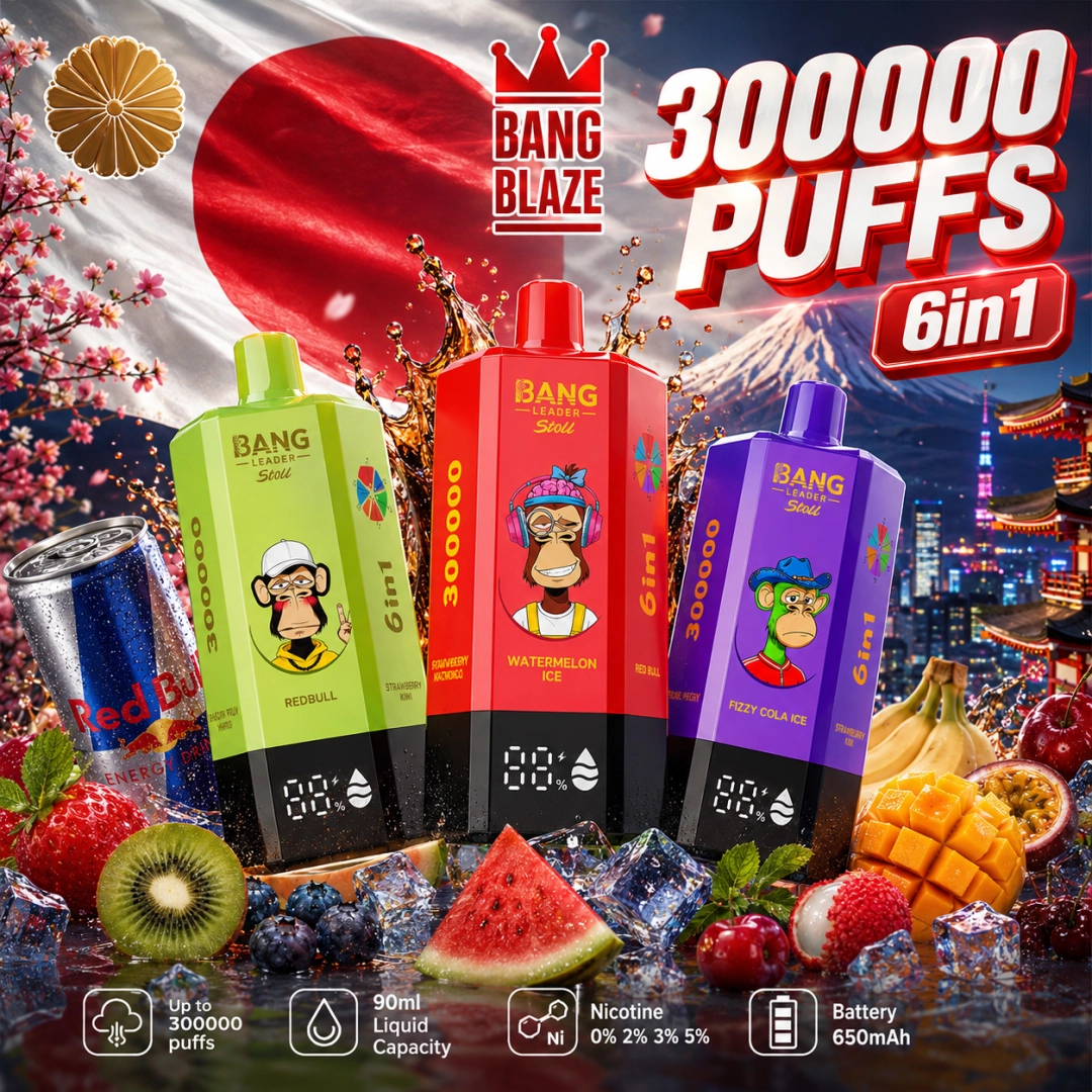 BANG Leader Stoll 300K 6in1｜最大300,000パフ・6フレーバー