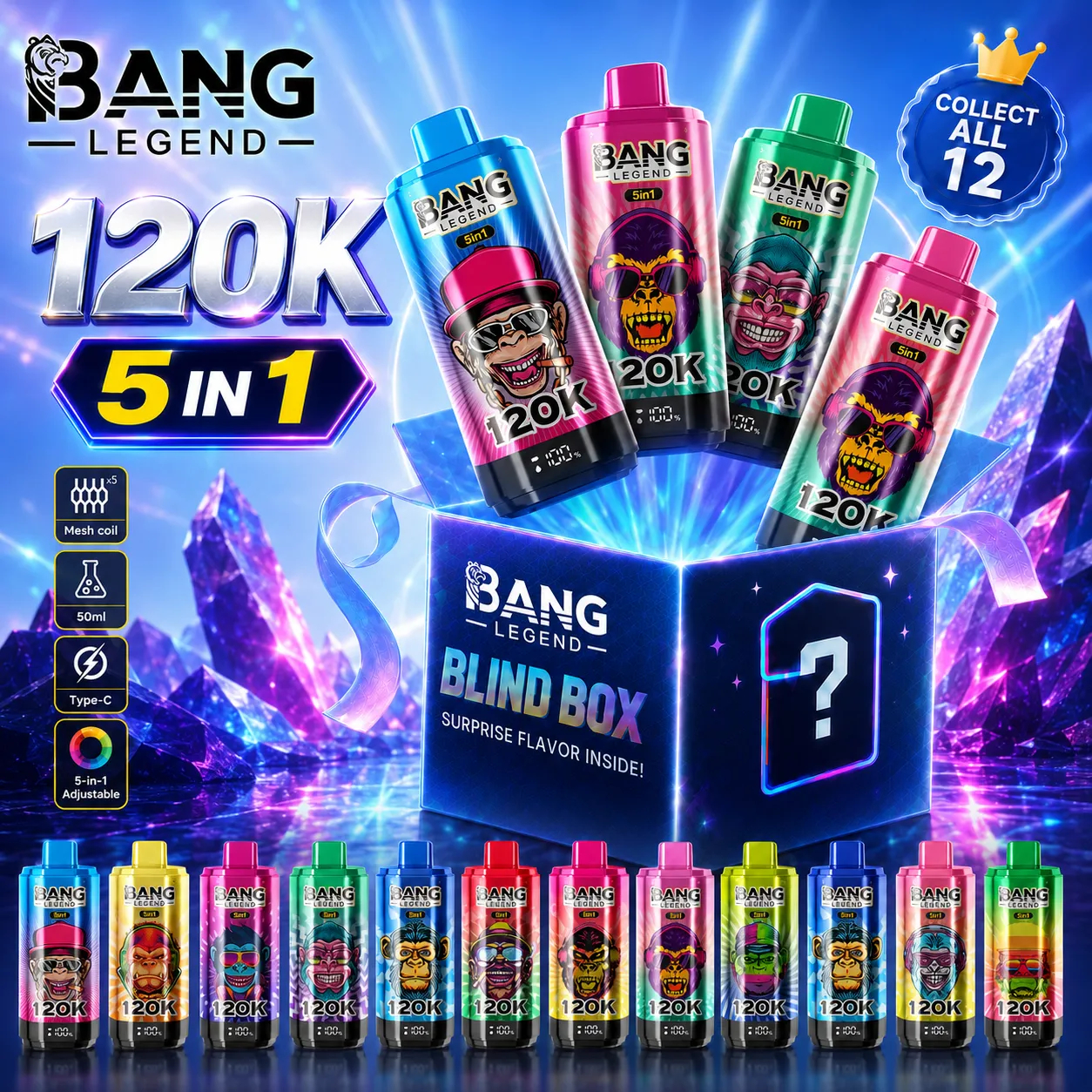 Bang Disposable Vape 120,000 Puffs（120Kパフ）HOT SALE