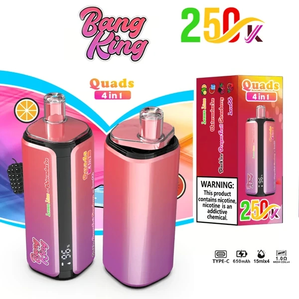 BANG KING 250K Puffs DSK074 Quads 4in1 Tastes HOT SALE