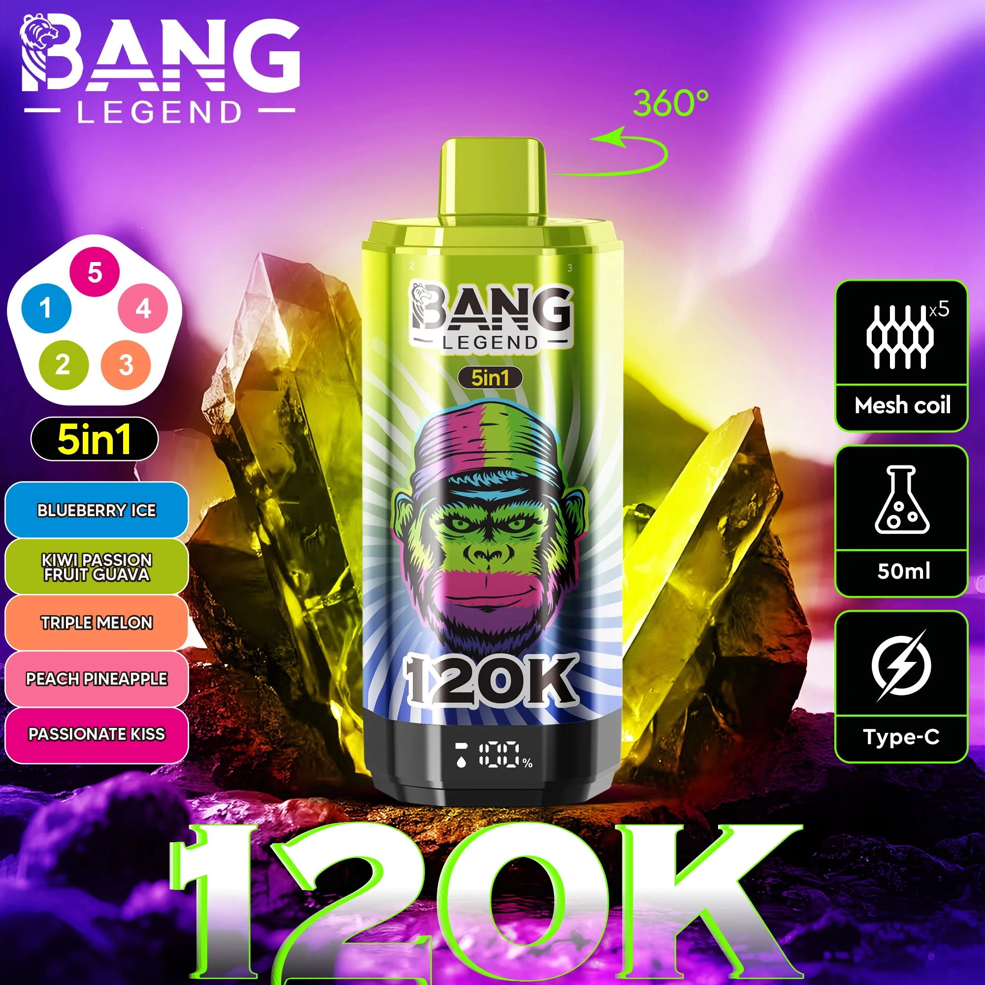 Bang Disposable Vape 120,000 Puffs（120Kパフ）HOT SALE