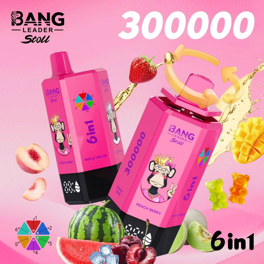 BANG Leader Stoll 300K 6in1｜最大300,000パフ・6フレーバー