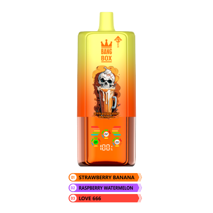 BANG BOX 80000 Puffs 3 in1 Flavor Disposable Vape - Strawberry Banana & Raspberry Watermelon & Love666
