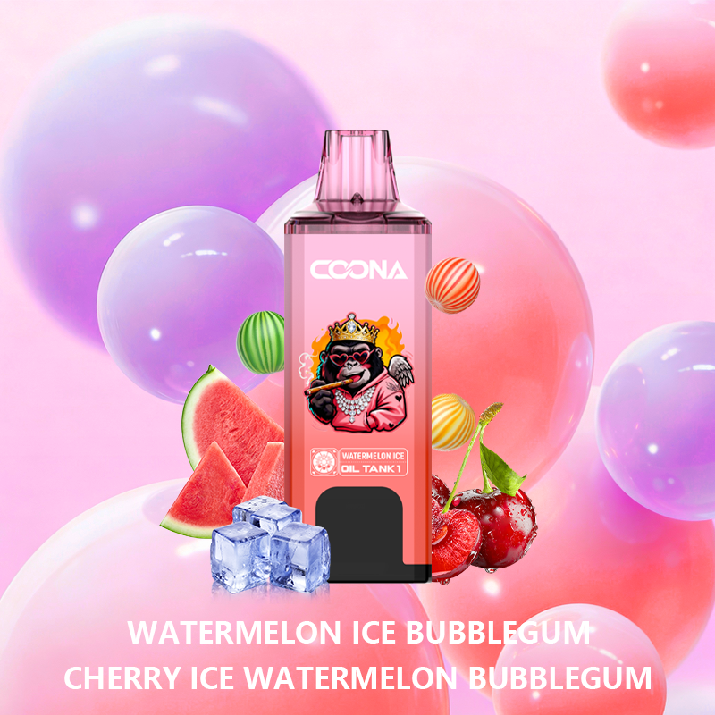COONA 120000パフ 8in1使い捨てVAPE - WATERMELON ICE & BUBBLEGUM & CHERRY ICE & WATERMELON BUBBLEGUM