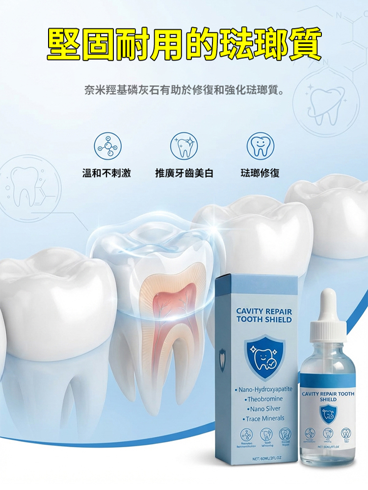 【知名牙醫推薦】羥基磷灰石牙齒防護滴劑