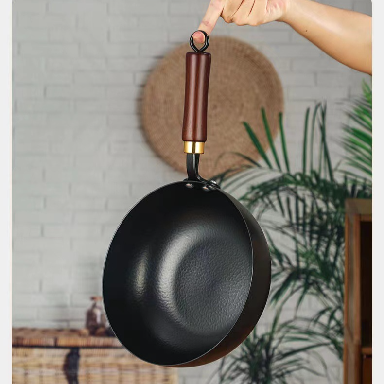 不沾鍋熟鐵炒菜鍋