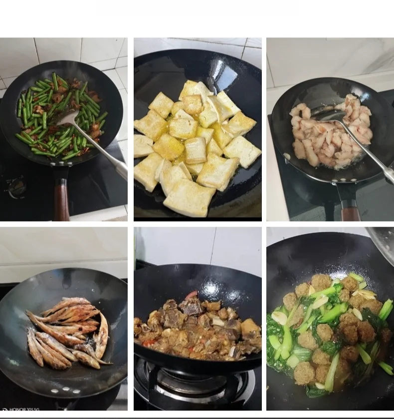 家用炒鍋 鐵鍋無塗層老式傳統瓦斯爐適用不沾鍋手工炒菜鍋