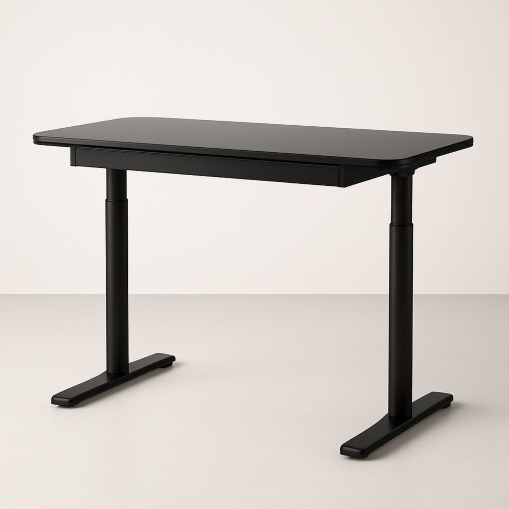 Adjustable Standing Desk Black Steel Frame 120x60 cm