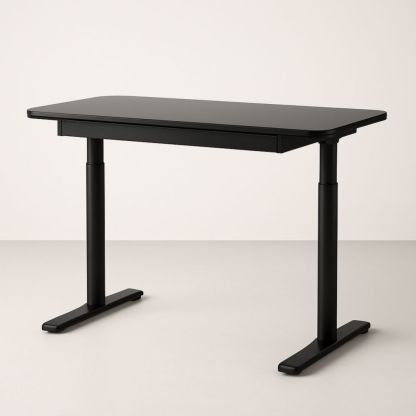 Adjustable Standing Desk Black Steel Frame 120x60 cm