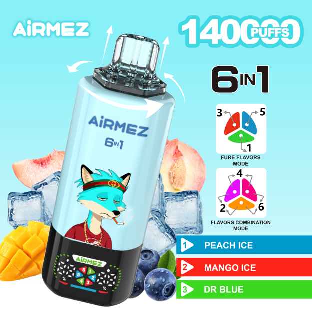 Airmez FOX 140000 Puffs 6 IN 1