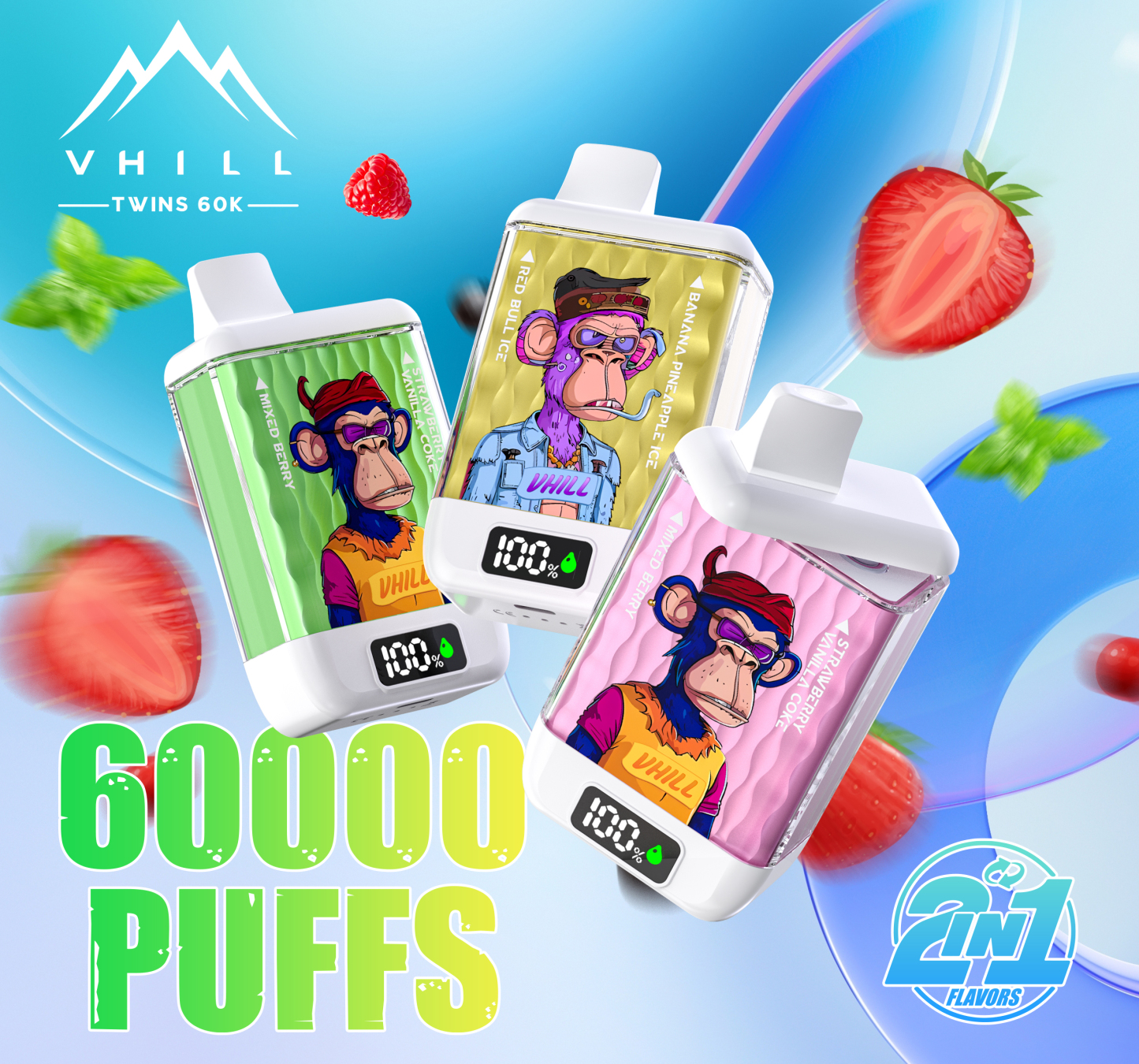 VHILL Twins 60000 Puffs