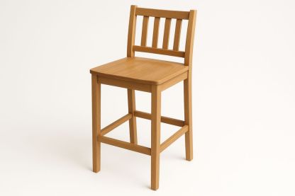 Oak Wooden Bar Stool with Solid Wood Frame 102cm Height