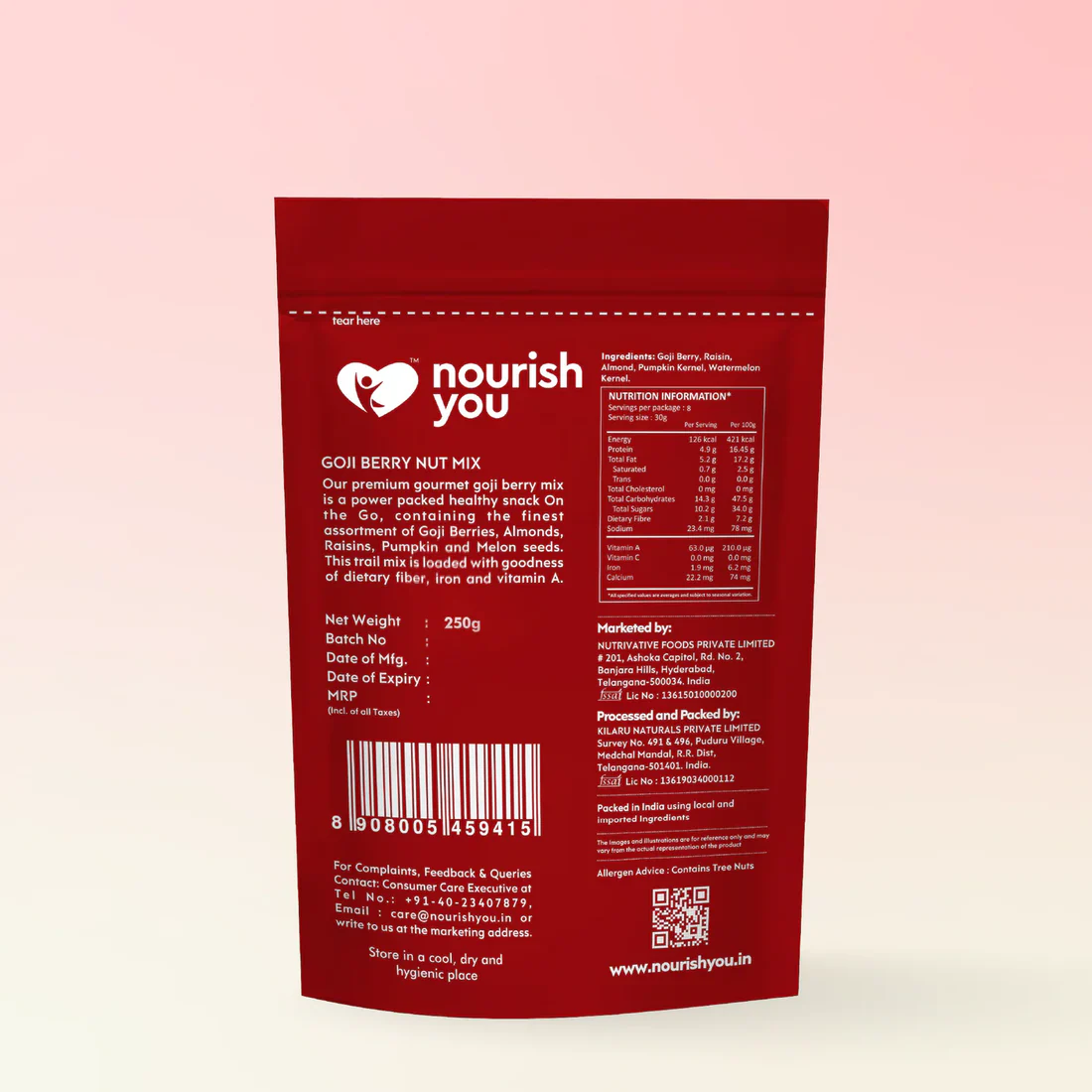 Goji Berry Nut Mix 250g
