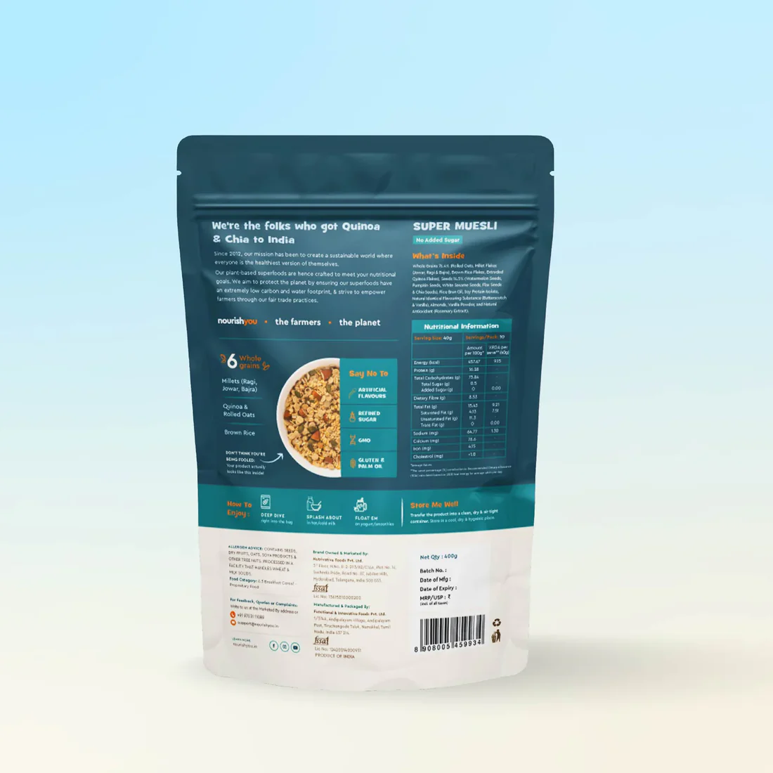 Super Muesli - No Sugar Added - 400g