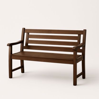 Wooden Outdoor Bench Acacia Hardwood 120cm Brown