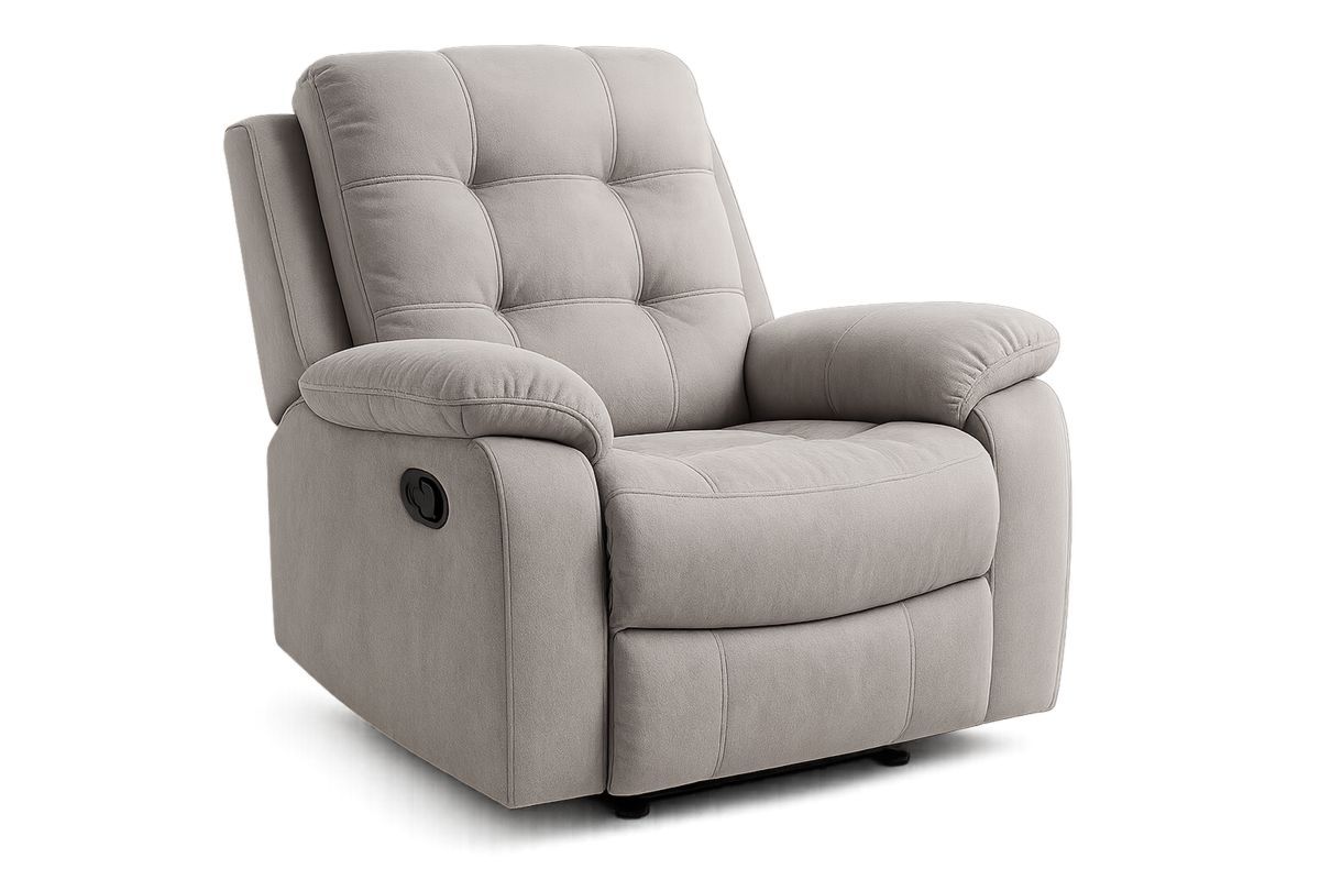 Recliner Armchair Microfiber Fabric Taupe Adjustable 100cm x 95cm x 90cm（高×宽×深）-Selorilto