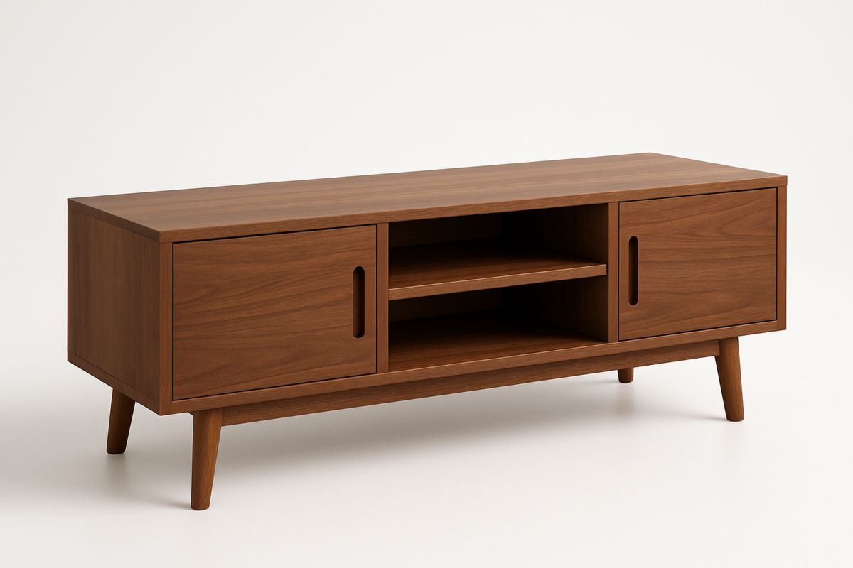 Walnut Wood TV Unit 120(L)cm-Xenolirto