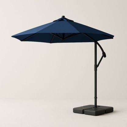Navy Cantilever Outdoor Umbrella Polyester Fabric 3m Diameter