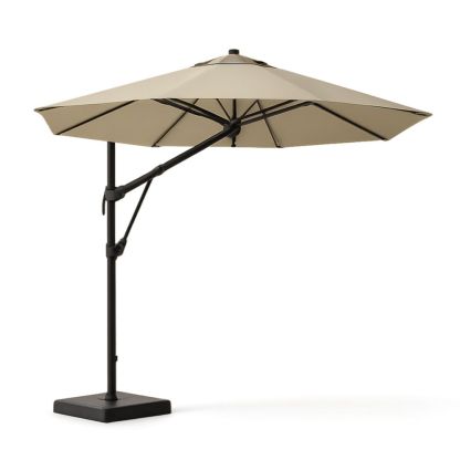 Outdoor Cantilever Umbrella Octagonal Beige 3m Aluminium Frame