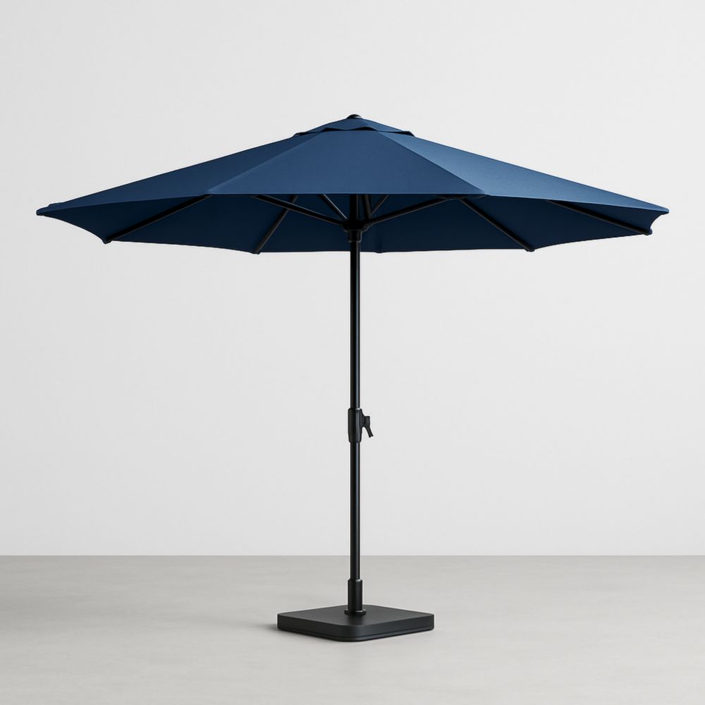 Outdoor Umbrella Octagonal Blue Polyester 2.5m Metal Frame