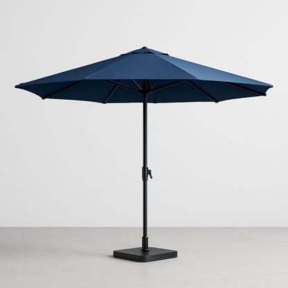 Outdoor Umbrella Octagonal Blue Polyester 2.5m Metal Frame