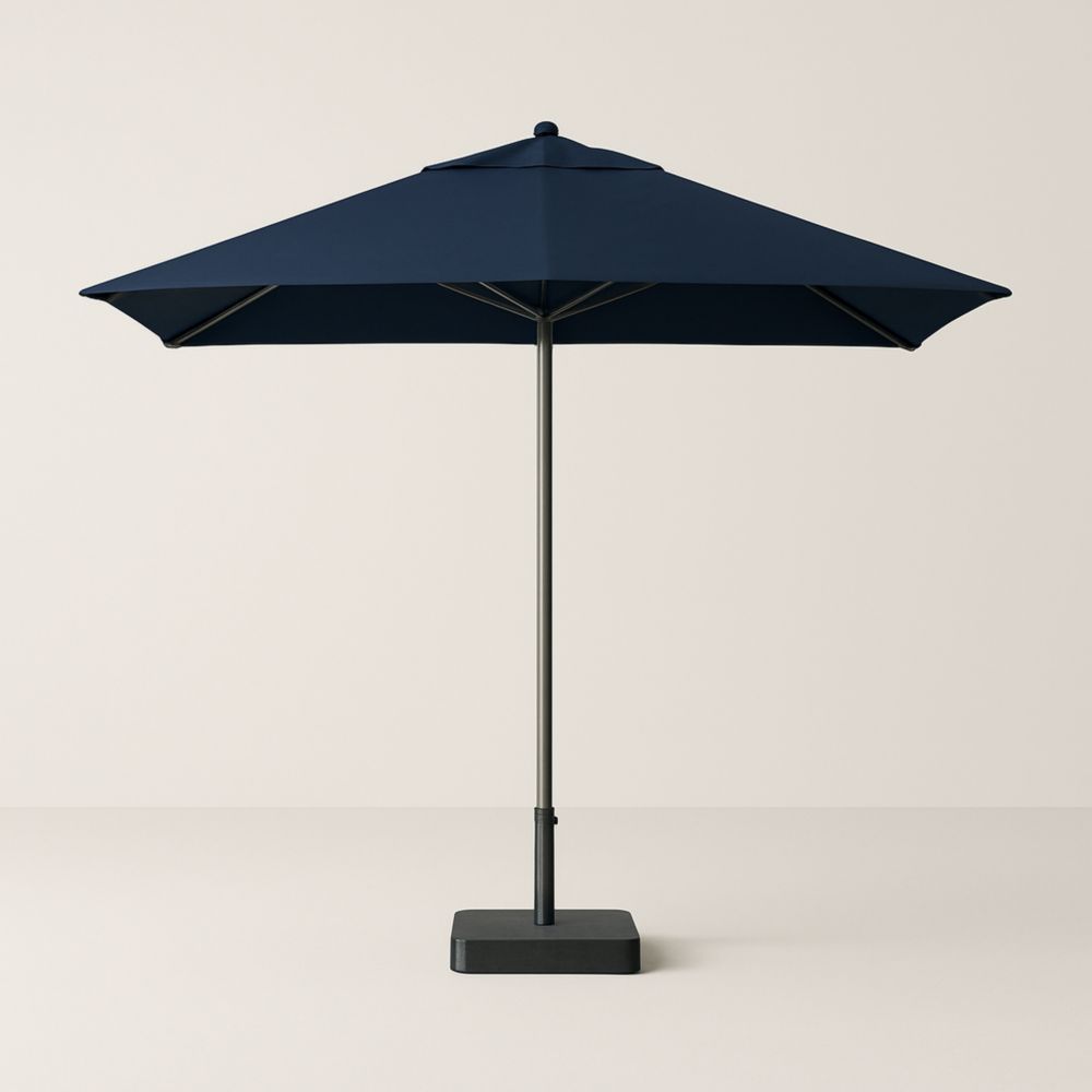 Outdoor Patio Umbrella Navy 2.5m Aluminium Frame