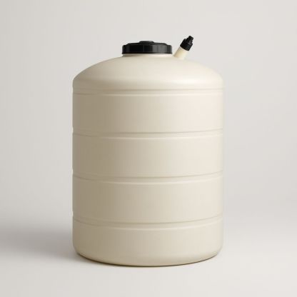 Round Polyethylene Water Storage Tank Cream 200L