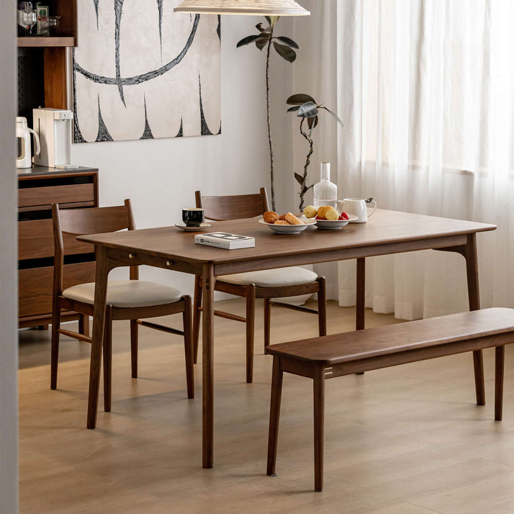 Woody Prime Walnut ウォールナット材 天然木ベーシックダイニングテーブル