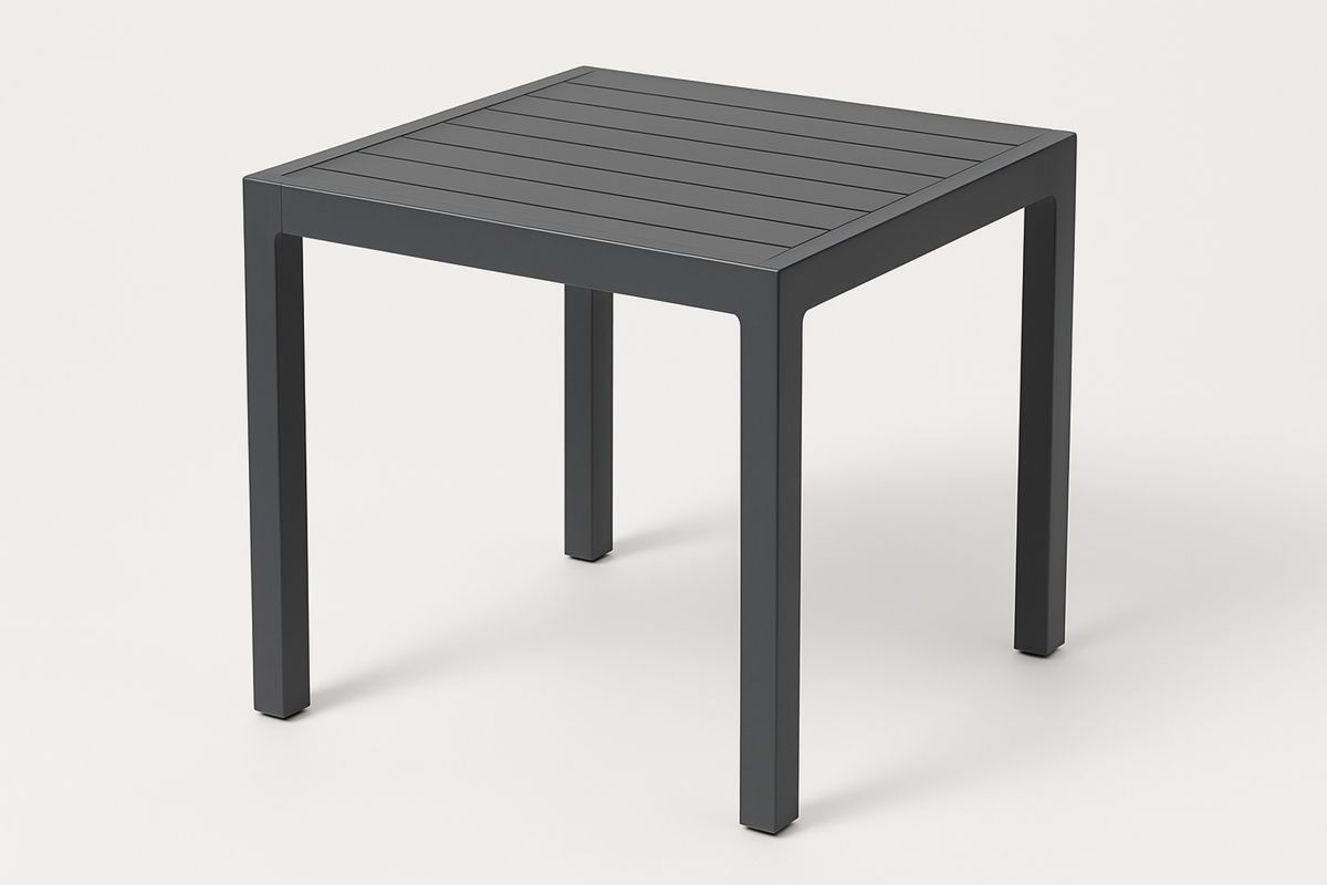 Outdoor Square Table Aluminium Anthracite 79cm x 79cm x 72cm(L×W×H)-Toronirva