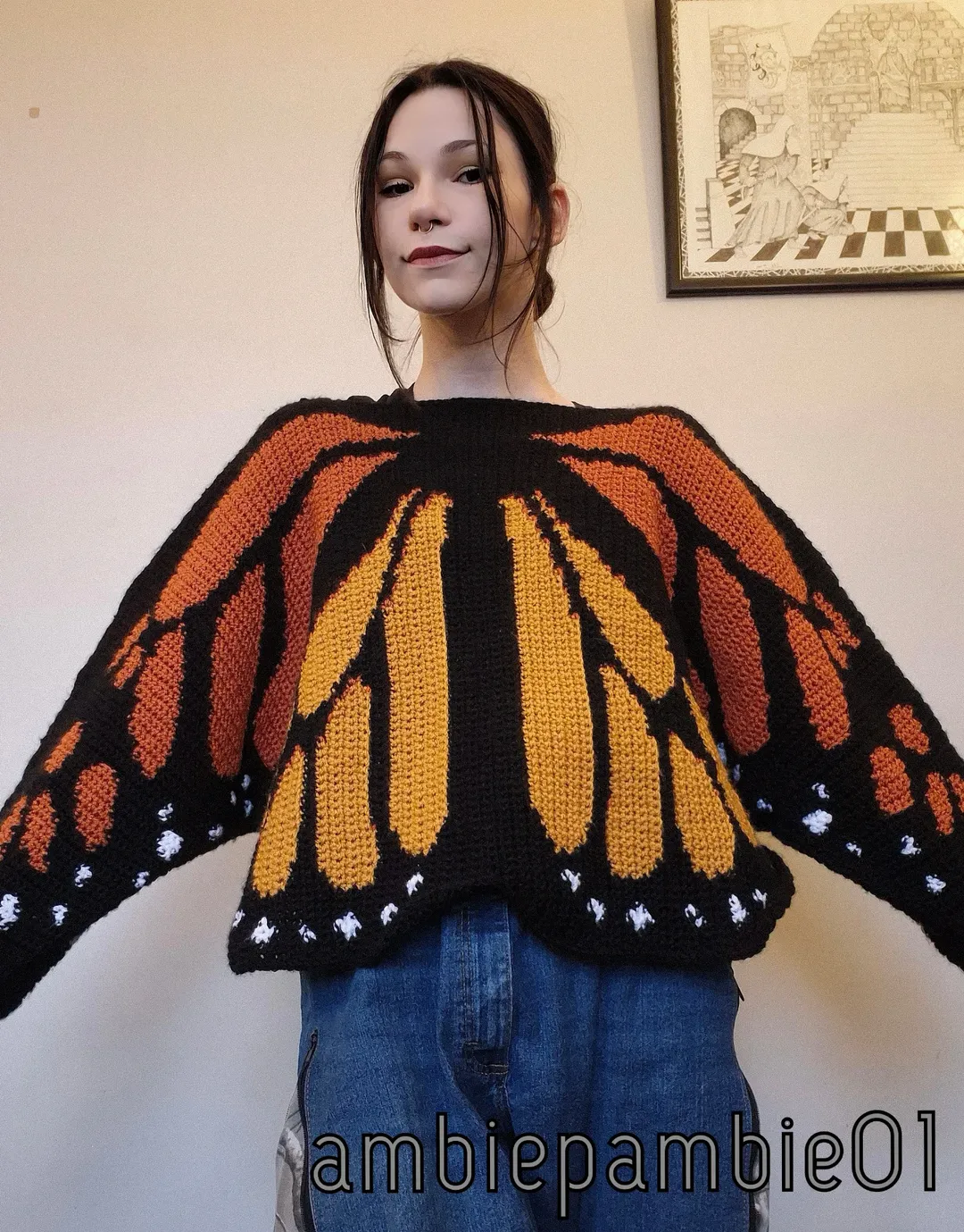 Butterfly Blue Wings Knit Cardigan