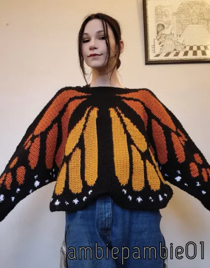 Butterfly Blue Wings Knit Cardigan