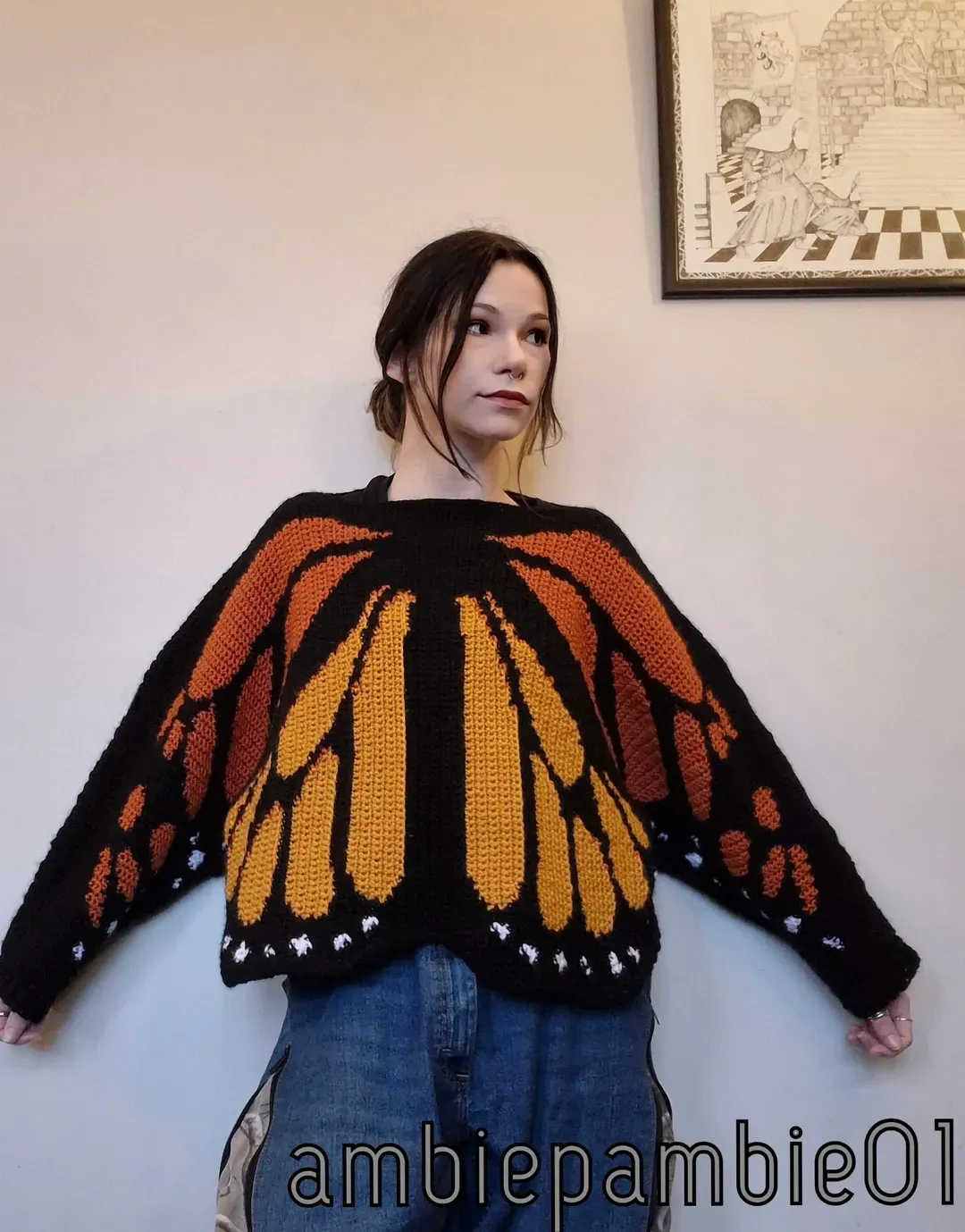 Butterfly Blue Wings Knit Cardigan