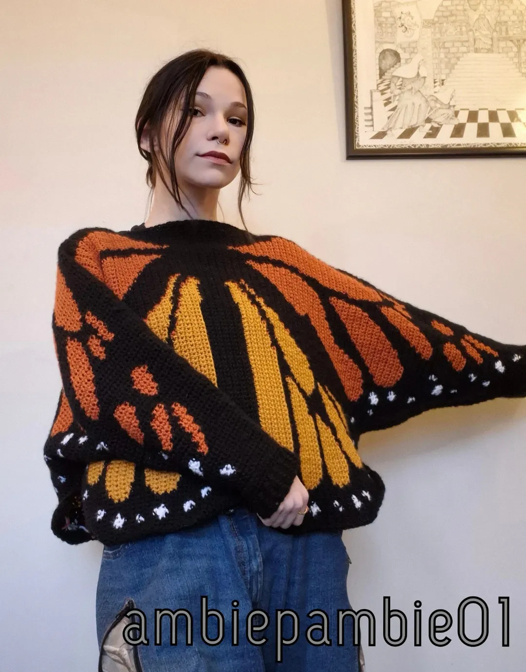 Butterfly Blue Wings Knit Cardigan