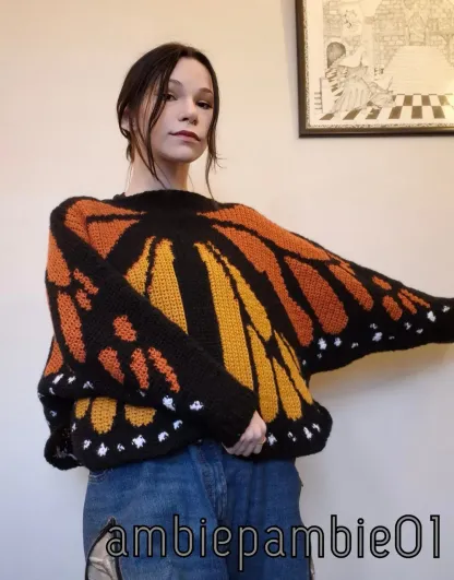 Butterfly Blue Wings Knit Cardigan