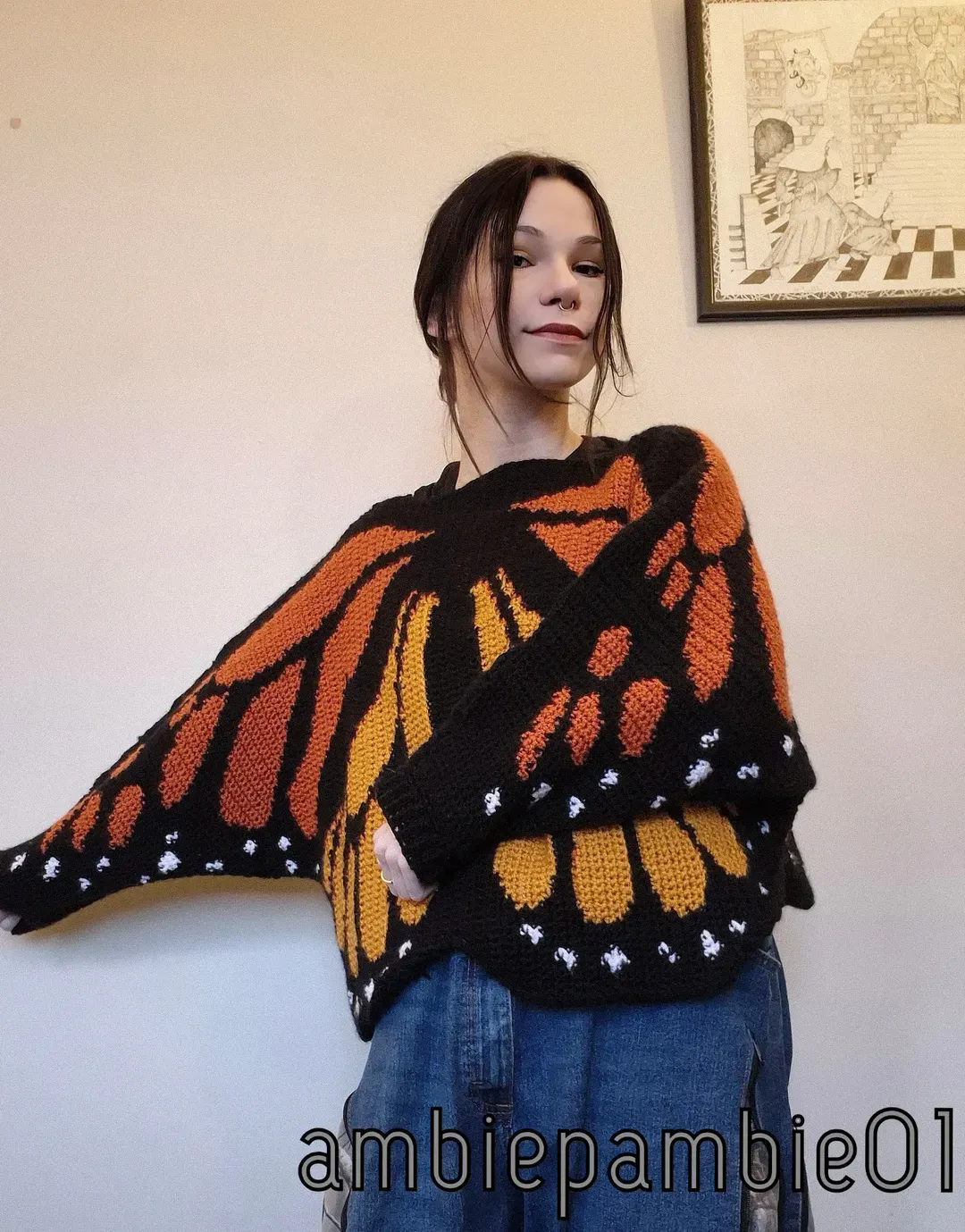 Butterfly Blue Wings Knit Cardigan