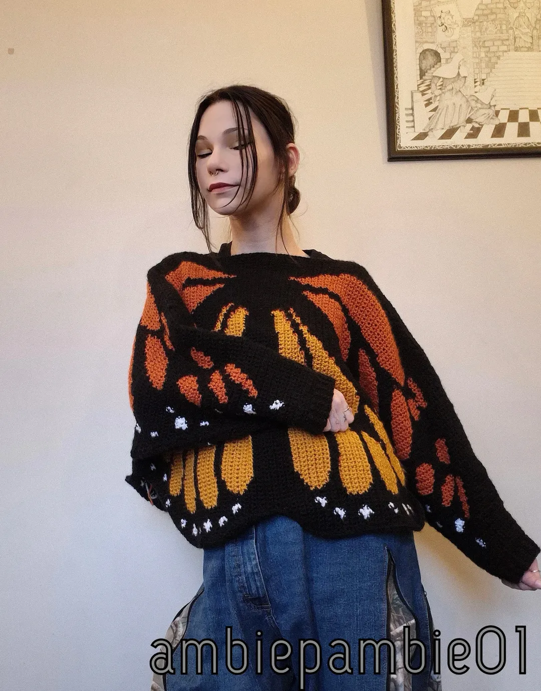 Butterfly Blue Wings Knit Cardigan