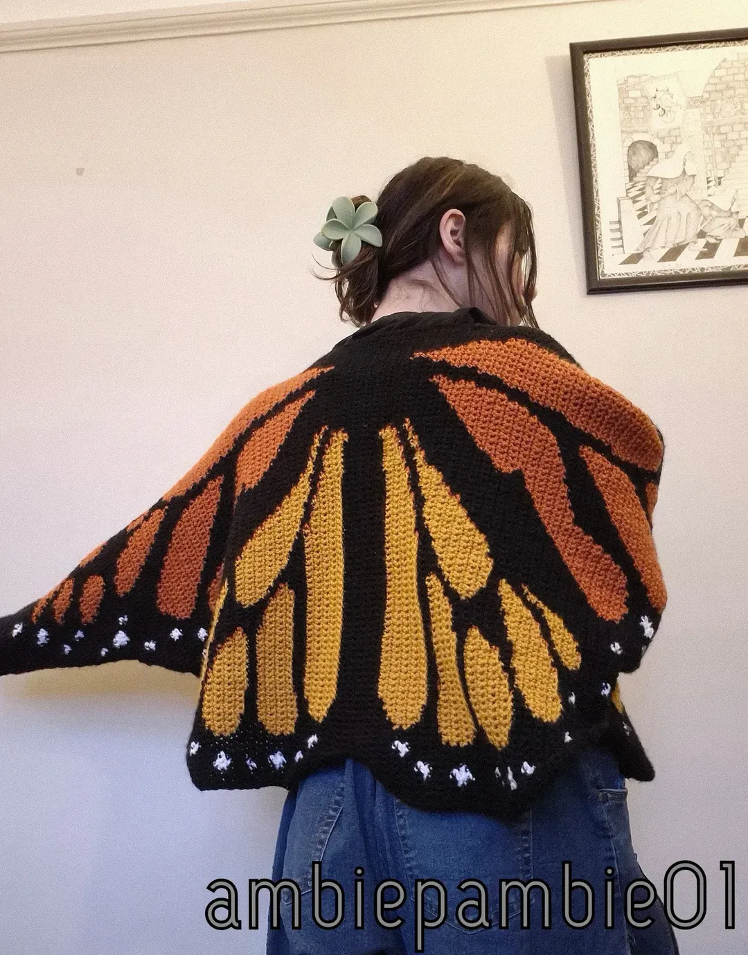 Butterfly Blue Wings Knit Cardigan