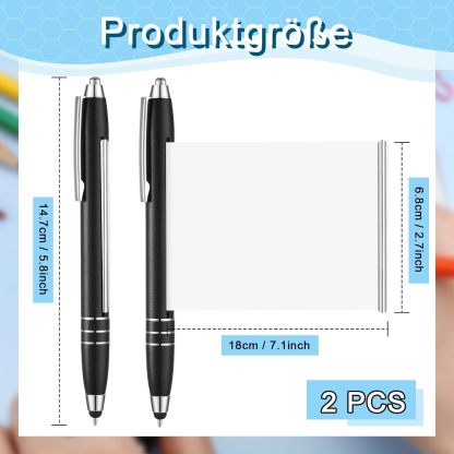 Nezo 2 Pieces Retractable Ballpoint Pen with Anti Theche Cheating Ballpoint Pen with Blue Refills for Writing Gift